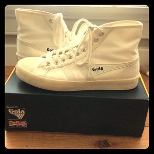 Gola white canvas high tops